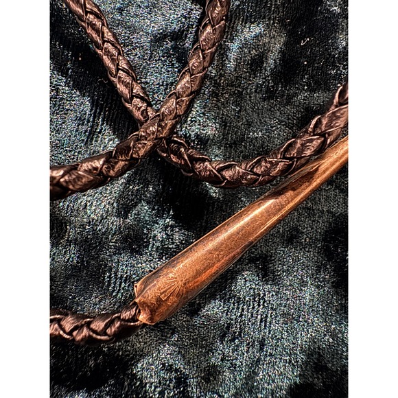 Sterling Silver Zuni Sun Face Native American Turquoise Coral Bolo Tie Slide - Picture 6 of 9